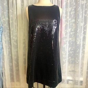 Free People Audrey Hepburn inspired sequin sheath party dress. 100% Cotton lined